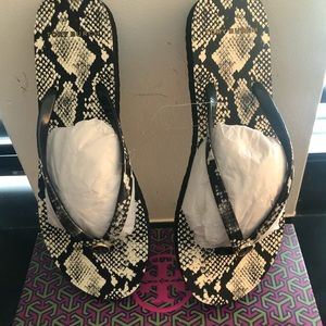 Tory Burch Snake-print Thin Flip Flop